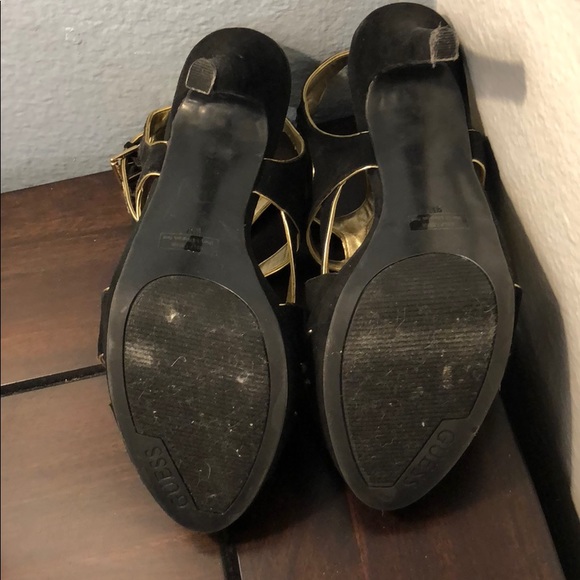 GUESS black and gold suede platform - Picture 4 of 5